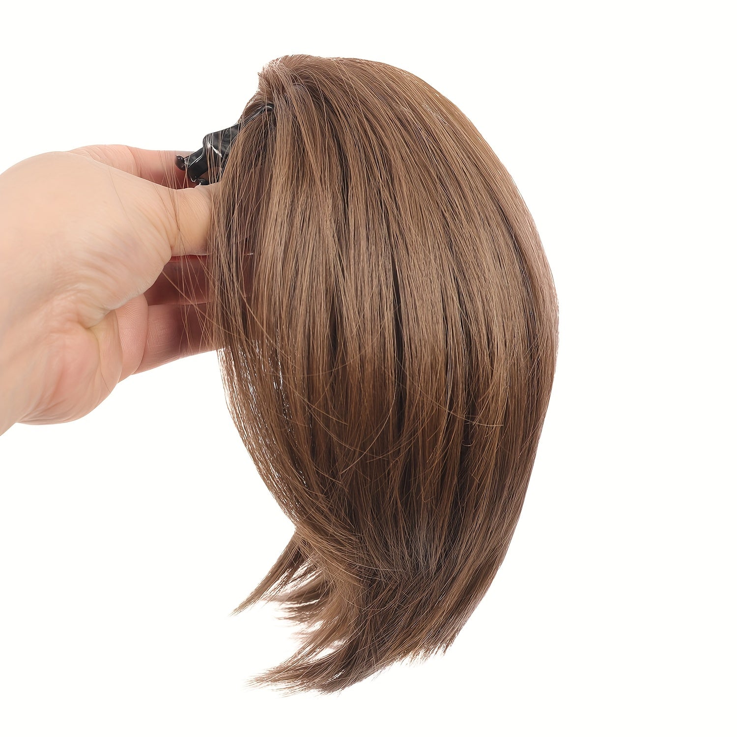 Women's -Looking Straight Black Clip-In Ponytail Wig - High Bun Hairpiece with Secure Hold, Easy to Style, Instant Volume & Length for Short Hair, Casual\u002FParty\u002F\u002F - No Glue\u002FSpray Adhesive Hair Extension