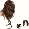 Synthetic Fiber Ponytail Wig That Withstands Heat, Featuring a Mini Comb - a Curly And Bouncy Hairpiece Ideal for Bun Updos, Ponytails, And Buns - Offers an Instant Hairstyle in Various Colors Including Black, Brown, Blonde, Red