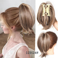 Women's -Looking Straight Black Clip-In Ponytail Wig - High Bun Hairpiece with Secure Hold, Easy to Style, Instant Volume & Length for Short Hair, Casual\u002FParty\u002F\u002F - No Glue\u002FSpray Adhesive Hair Extension